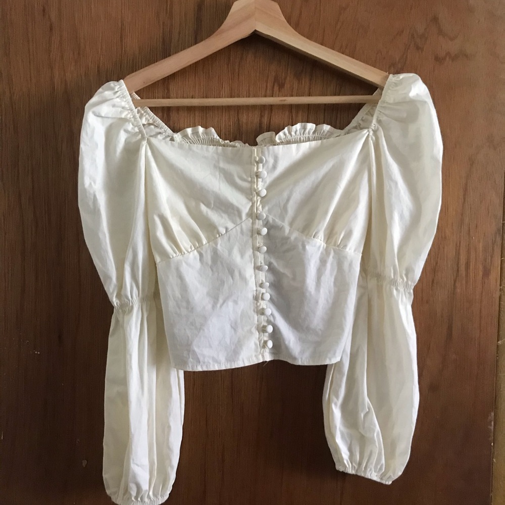 Button up Crop top blouse